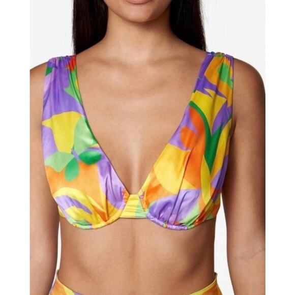 WeWoreWhat Saved by the Bell Bra Top Bustier Colorful NWT sz L - Picture 2 of 6